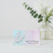 Carte De Visite *~* Pastel Ombre Angel Wings Starry Rainbow (Debout devant)