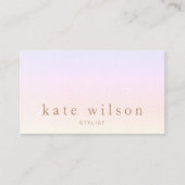 Carte De Visite Pastel Ombre Rainbow Leather Professional (Devant)