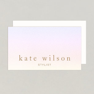 Carte De Visite Pastel Ombre Rainbow Leather Professional