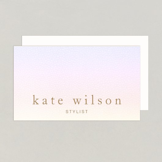 Carte De Visite Pastel Ombre Rainbow Leather Professional