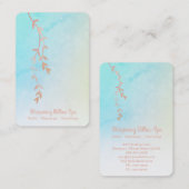 Carte De Visite *~* Pastel Ombre Rose Gold Willow Tree Branch (Devant / Derrière)