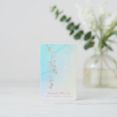Carte De Visite *~* Pastel Ombre Rose Gold Willow Tree Branch (Debout devant)