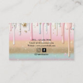 Carte De Visite Pastel Paint Drift Salon Manicuriste (Dos)