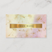 Carte De Visite Pastel Pink Gold Grungy Dandelion Confetti Vip (Devant)