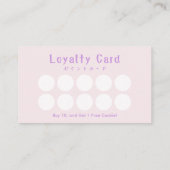 Carte De Visite Pastel Pink Sprinkle Bakery Loyalty Rewards (Dos)