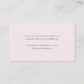 Carte De Visite Pastel Pink Sprinkle Bakery Pastry Chef (Dos)