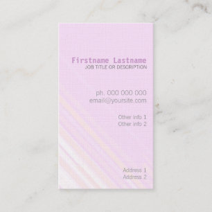 Carte de visite Pastel Pink Stripes