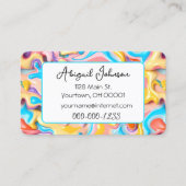 Carte De Visite Pastel Plastic Fluid Abstrait (Devant)