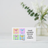 CARTE DE VISITE PASTEL POP ART MARTINIS (Debout devant)