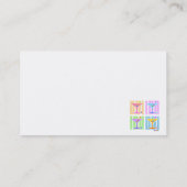 CARTE DE VISITE PASTEL POP ART MARTINIS (Dos)