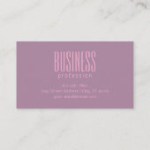 Carte De Visite Pastel Purple & Pink clair | Texte modifiable mode (Dos)