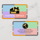 Carte De Visite Pastel Quarters In Stylish Painting Frame (Devant / Derrière)