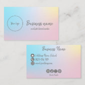 Carte De Visite Pastel Rainbow (Devant / Derrière)