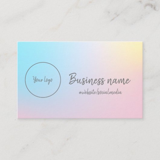 Carte De Visite Pastel Rainbow (Devant)
