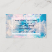 Carte De Visite Pastel Rainbow Ciel nuageux (Dos)