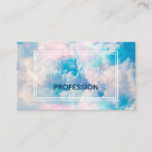 Carte De Visite Pastel Rainbow Ciel nuageux (Devant)