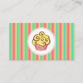 Carte de visite Pastel Rainbow Cupcake (Devant)