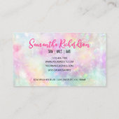 Carte De Visite Pastel Rainbow Iridescente Holographique Opal Crys (Dos)
