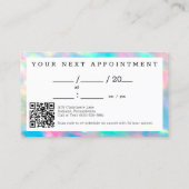 Carte De Visite Pastel Rainbow Paint Swash Chic Logo Rendez-vous (Dos)