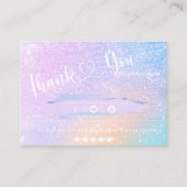 Carte De Visite Pastel Rainbow Parties scintillant Iridescente Mer (Devant)