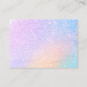 Carte De Visite Pastel Rainbow Parties scintillant Iridescente Mer (Dos)