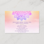 Carte De Visite *~* Pastel Rainbow Reiki Mandala Yoga (Dos)