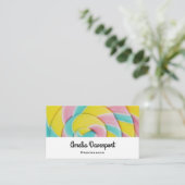 Carte De Visite Pastel Rainbow Spiral Candy Photo (Debout devant)