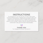 Carte De Visite Pastel Rainbow Sur Les Instructions Pour Les Ingré (Dos)