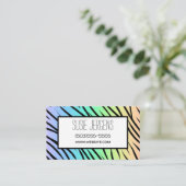 Carte De Visite Pastel Rainbow Tiger Impression personnalisable (Debout devant)