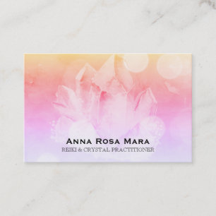 Carte De Visite *~* Pastel Reiki Healer Yoga Massage Crystal