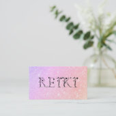 Carte De Visite *~* Pastel REIKI Ivy Typographie Abstraite (Debout devant)