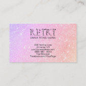 Carte De Visite *~* Pastel REIKI Ivy Typographie Abstraite (Dos)