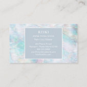 Carte De Visite Pastel rose bleu de jaune de dentelle blanc de (Dos)