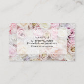 Carte De Visite Pastel Rose Floral Designer (Dos)