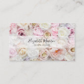Carte De Visite Pastel Rose Floral Designer (Devant)