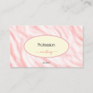 Carte De Visite Pastel Rose Marble Pêche Cadre Rond Photo ou Logo