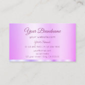 Carte De Visite Pastel rose violet glamoureux Professionnel Simple (Dos)
