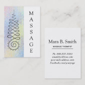 Carte De Visite Pastel sacré d'éclaircissement de massage de la (Devant / Derrière)