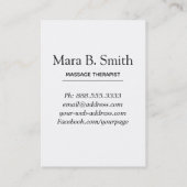 Carte De Visite Pastel sacré d'éclaircissement de massage de la (Dos)