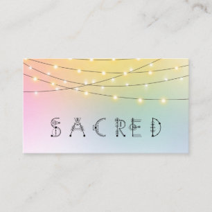 Carte De Visite *~* Pastel SACRED String Lights Psychique Reiki