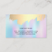Carte De Visite Pastel Smooth Blur Arrière - plan Or brossé (Dos)
