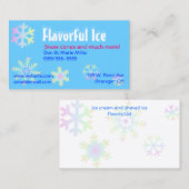 Carte de visite Pastel Snowflakes (Devant / Derrière)