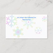 Carte de visite Pastel Snowflakes (Dos)