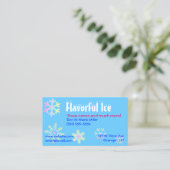 Carte de visite Pastel Snowflakes (Debout devant)