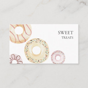 Carte De Visite Pastel Sprinkle Dounut Sweet Treat Modèle
