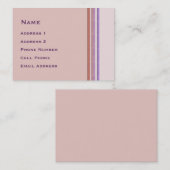 Carte De Visite Pastel Stripes (Devant / Derrière)