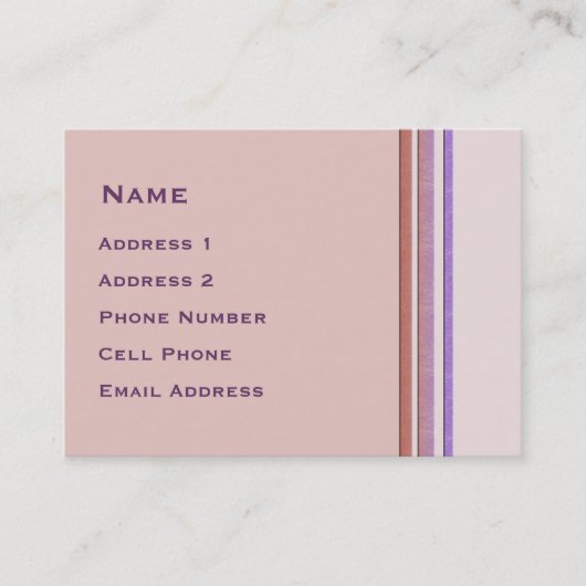 Carte De Visite Pastel Stripes (Devant)
