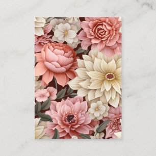 Carte De Visite Pastel Vintage Floral Motif sans couture