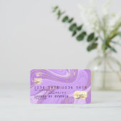Carte De Visite pastel violet lavande marbre (Debout devant)