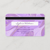 Carte De Visite pastel violet lavande marbre (Dos)